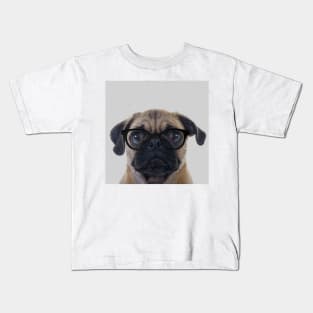 Geek Pug in series Kids T-Shirt